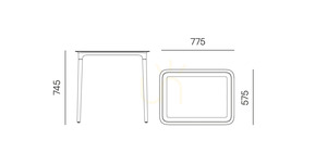 FRIS867 Rimo Garten-Esstisch – Weiß FERNE small 1