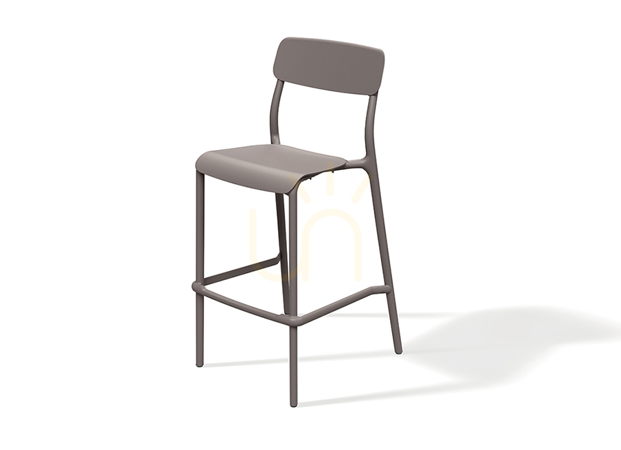 FRIK5511 Rimo Hoher Garten-Barhocker – Erdiges Taupe FERNE