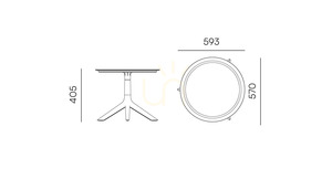 FRIS64 Rimo Garten-Beistelltisch – Weiß von FERNE small 1