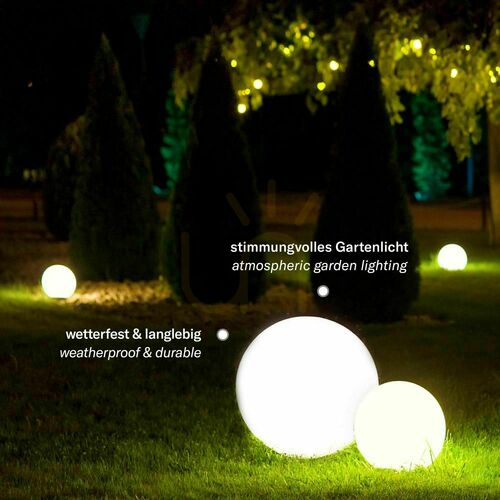 Prüfen Gartenkugel-Leuchte s.luce Globe pro weiß 60 cm Kunststoff IP54 E27
