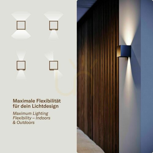 Prüfen Wandleuchte s.luce Ixa LED Beton quadratisch IP44 3000K
