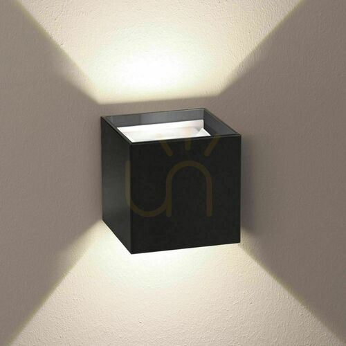 Prüfen Wandleuchte s.luce Ixa LED Chrom quadratisch 10 cm 3000 K dimmbar