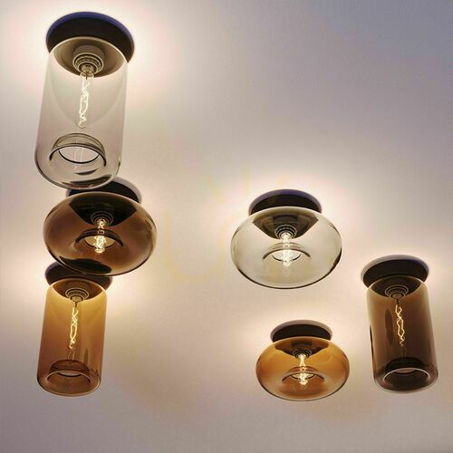 Prüfen Deckenleuchte s.luce Cruet Bernstein Glas Retro E27 17 cm