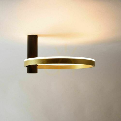 Prüfen Deckenleuchte s.luce Ring Air LED 40 cm schwarz rund indirektes Licht