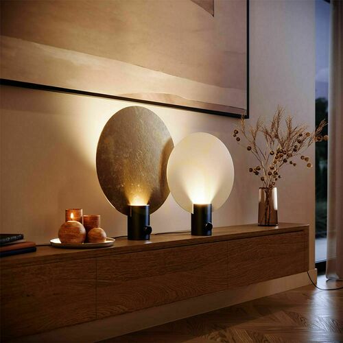 Prüfen Tischlampe s.luce Cloud Weiß Metall 40 cm GU10 dimmbar mit Drehdimmer