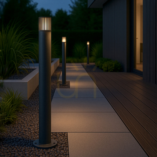 Prüfen TK-Lighting RIBO Gray 16172 Wegeleuchte, grau, 80 cm, E27 IP54