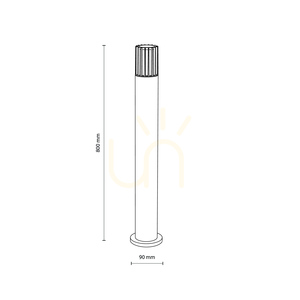 TK-Lighting RIBO Gray 16172 Wegeleuchte, grau, 80 cm, E27 IP54 small 8