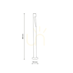 TK-Lighting SENA L 19003 LED-Pollerleuchte, graphitfarben, 80 cm, 3000 K, IP65 small 9