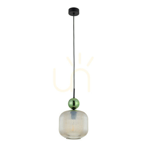 Prüfen Sophia Big Green Cognac Pendelleuchte 1 Xe27