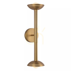 LED-Wandleuchte Arden - 2 Lichtquellen - Gebürstetes Gold Elstead small 0