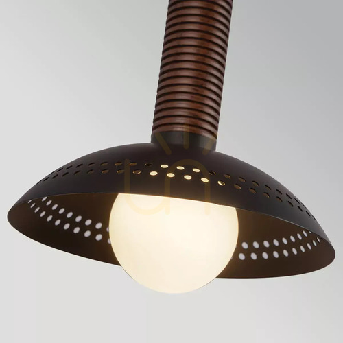 Prüfen Arden LED-Wandleuchte – 2 Lichtquellen – Mattschwarz mit Nussbaumfurnier, Elstead