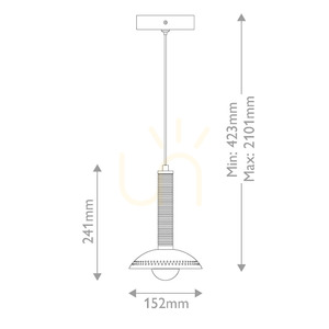 Kleine Arden LED-Pendelleuchte – Mattschwarz mit Nussbaumfurnier, Elstead small 6