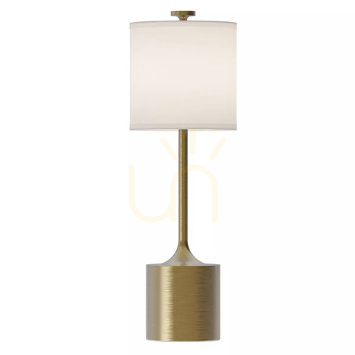 Prüfen Issa Tischlampe – 1 Lichtquelle – gebürstetes Gold von Elstead