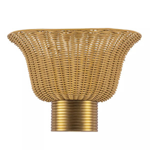 Wandleuchte „Kai“ – 2 Leuchtmittel – gebürstetes Gold, Elstead-Rattan small 1