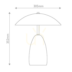 LED-Tischleuchte Poppy Medium - Hellblau Elstead small 4