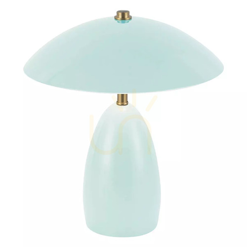 Prüfen Poppy Wireless LED-Tischlampe – Hellblau von Elstead