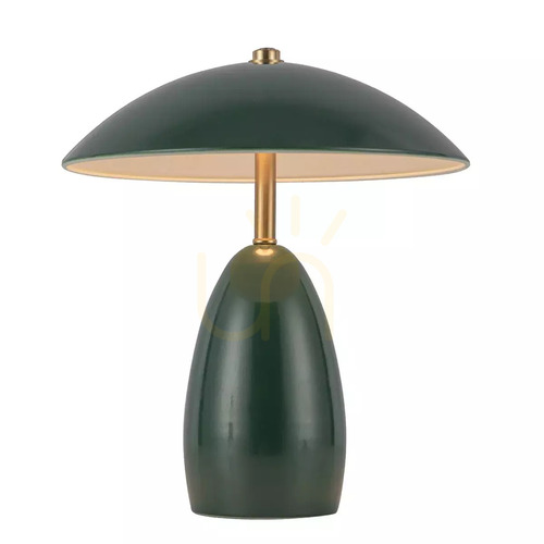 Prüfen Poppy Wireless LED-Tischlampe – Dunkelgrün von Elstead