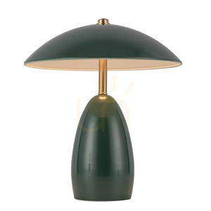 Poppy Akku-LED-Tischleuchte, kabellos – Dunkelgrün von Elstead small 0