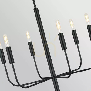 Kronleuchter „Brianna“ – 6 Leuchtmittel – Schwarz von Elstead small 3