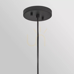 Arlen extragroße Außen-Pendelleuchte – 1 Lichtquelle – Schwarz, Rattan Elstead small 5