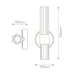 Georgette kleine LED-Wandleuchte – lackiertes Messing, Elstead small 8