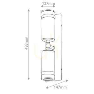 Pratt Up-/Down-Wandstrahler – 2 Lichtquellen – Heritage Brass Elstead small 8