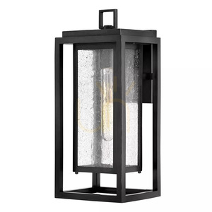 Republic mittlere Außenwandlaterne – 1 Lichtquelle – Schwarz Elstead small 0