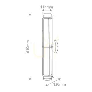 Saylor LED-Wandleuchte mittel - Mattschwarz Elstead small 8