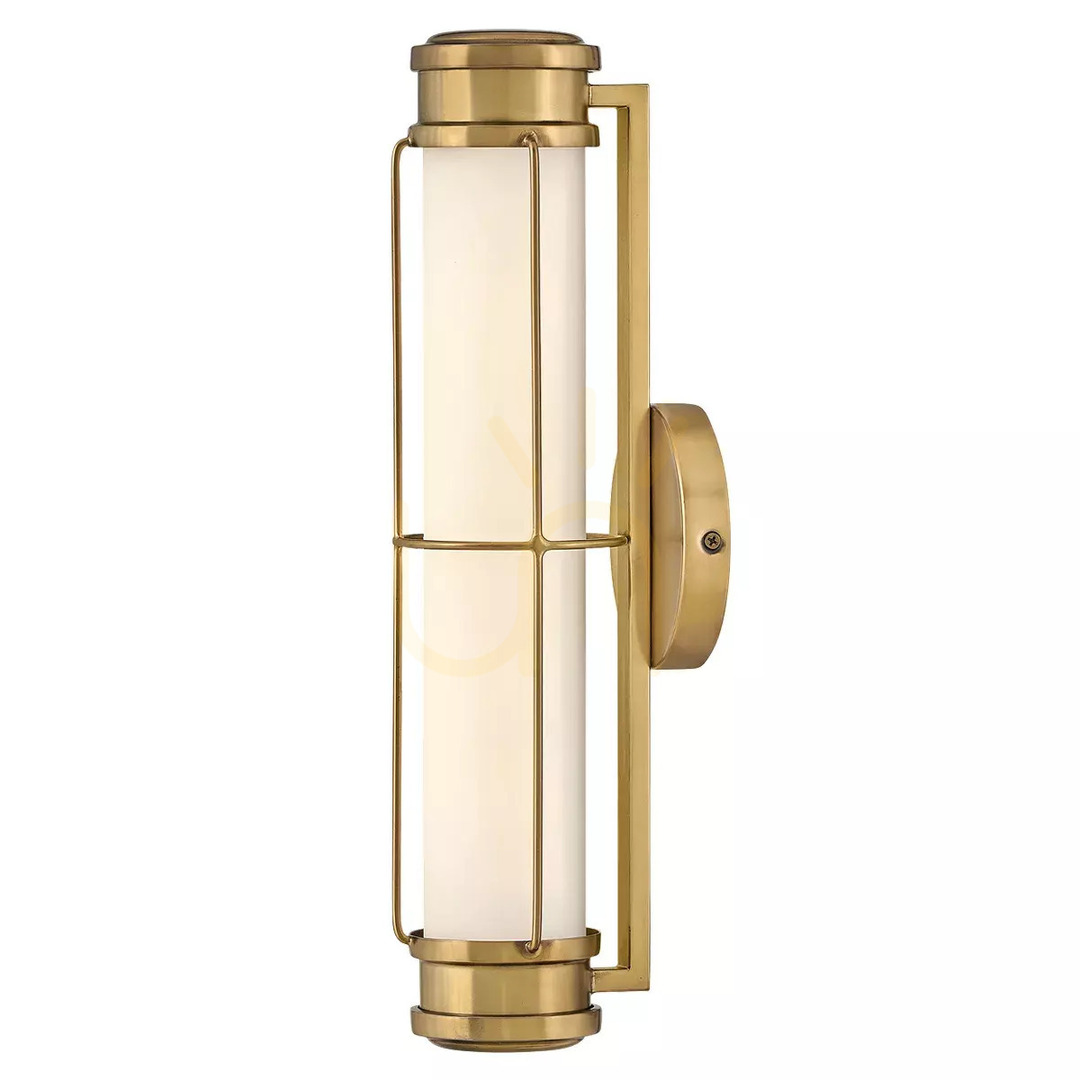 Aussicht Saylor Small LED-Wandleuchte – Classic Brass von Elstead Saylor Small LED-Wandleuchte – Classic Brass von Elstead