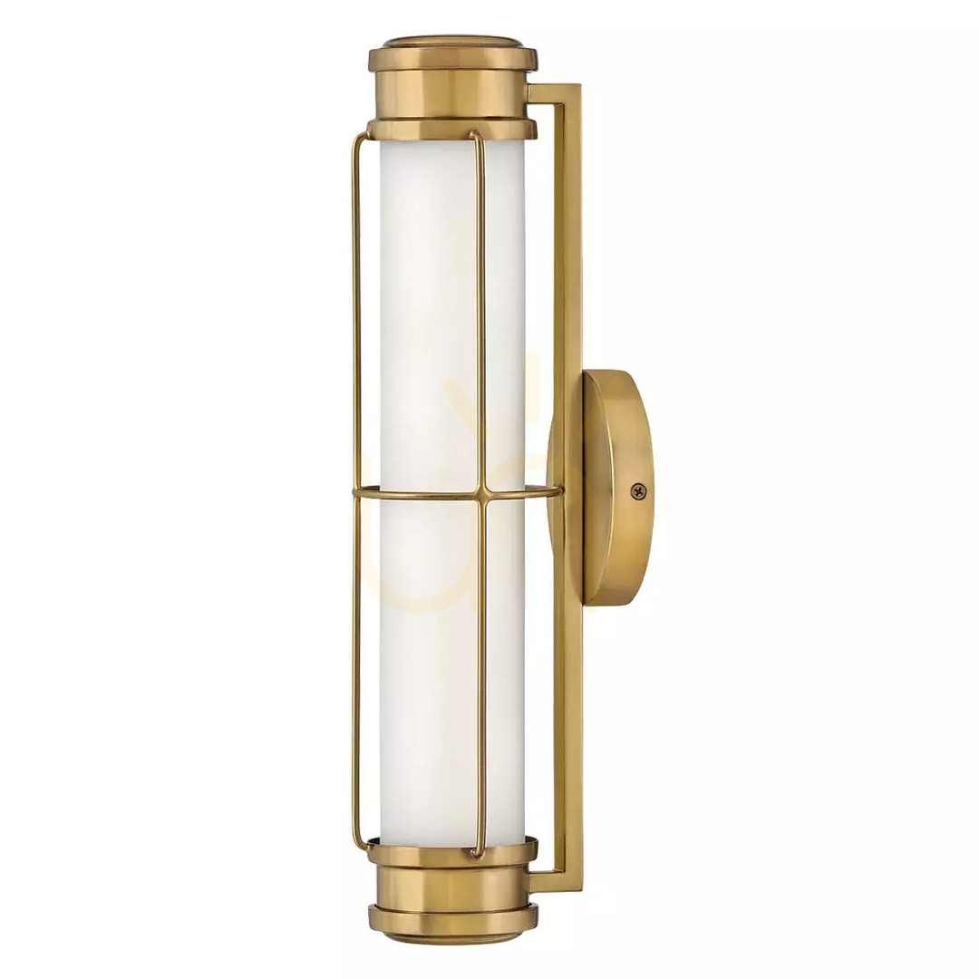 Prüfen Saylor Small LED-Wandleuchte – Classic Brass von Elstead Saylor Small LED-Wandleuchte – Classic Brass von Elstead