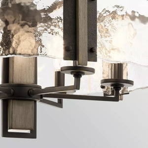 Aberdeen Kronleuchter – 6 Lichtquellen – gealterte Holzoptik Grau, Altbronze Elstead small 5