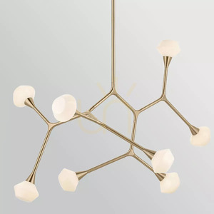 Cassius Pendelleuchte für Kücheninsel – 8 Lichtquellen – Champagne Bronze, Elstead small 1