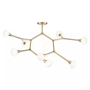 Cassius Pendelleuchte für Kücheninsel – 8 Lichtquellen – Champagne Bronze, Elstead small 7