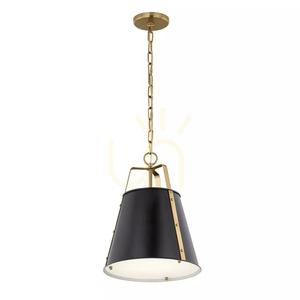 Etcher mittelgroße Pendelleuchte – 1 Lichtquelle – Schwarz, Champagner-Bronze Elstead small 0
