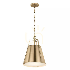 Etcher mittelgroße Pendelleuchte – 1 Lichtquelle – Champagner-Bronze Elstead small 0