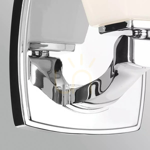 Marant Wandleuchte – 1 Lichtquelle – poliertes Chrom – Opalglasschirm Elstead small 4
