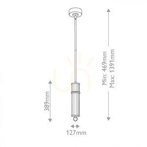 Riven LED-Pendelleuchte – Champagner-Bronze Elstead small 8
