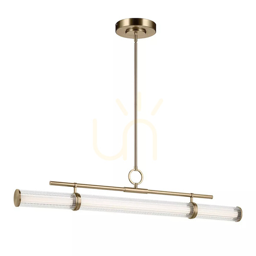 Prüfen Riven LED-Kücheninselleuchte – Champagner-Bronze Elstead