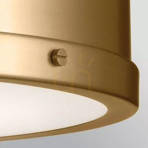 Große Deckenleuchte Serca - 3 Lichtquellen - Naturmessing gebürstet Elstead small 3
