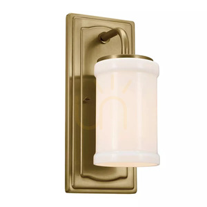 Vetivene Wandleuchte – 1 Lichtquelle – Naturmessing von Elstead 3 Vetivene Wandleuchte – 1 Lichtquelle – Naturmessing von Elstead small 3