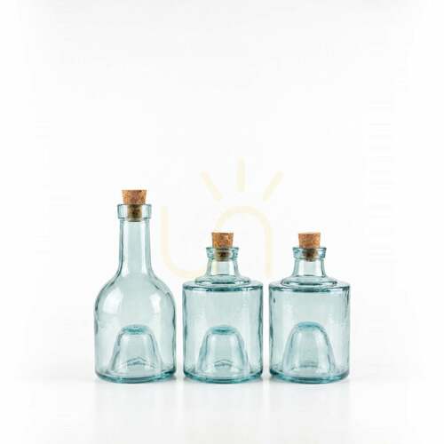 Prüfen Ölflaschen-Set aus Glas 3-teilig BAZAR BIZAR Naturbeige