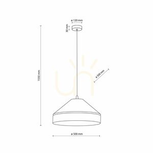 Pendelleuchte TK-Lighting ELISS JUTA BROWN 10895, braune Jute, 50 cm, 1×E27 small 9