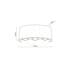Arrow Beige LED-Wandleuchte IP54 small 6