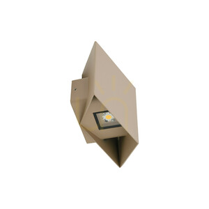 LED-Wandleuchte „Cube“ in Beige, Schutzart IP54 small 3