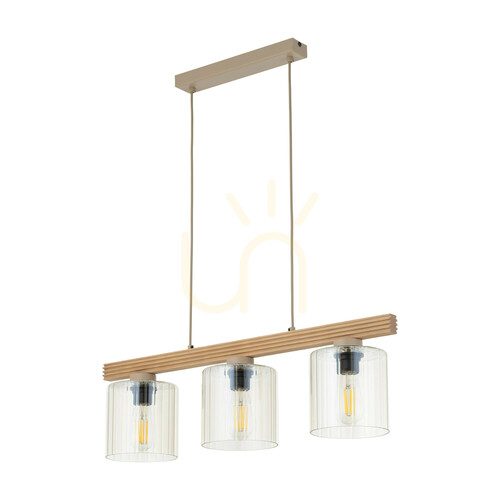 Prüfen Viga Glas-Pendelleuchte 3 Xe27