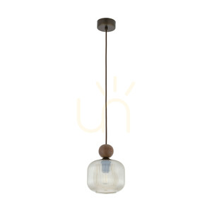 TK-Lighting BALLO ORZECH 11837 Pendelleuchte, cognacfarbenes Glas, 1×E14 small 0
