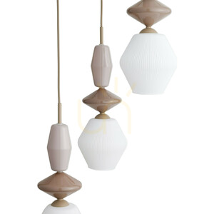 Zen Sabia Fuso White Pendelleuchte, 3 Xe14, Kreis small 3