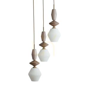 Zen Sabia Fuso White Pendelleuchte, 3 Xe14, Kreis small 5