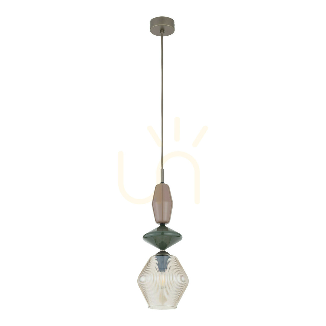 Zen New Brown Fuso Cognac Pendelleuchte 1 Xe14