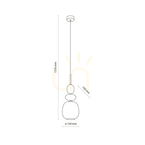 Zen New Brown Botti Cognac Pendelleuchte 1 Xe14 small 7
